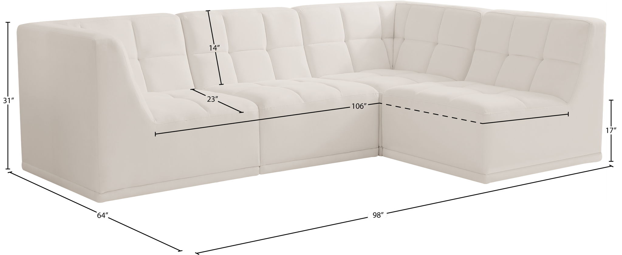 Relax - 4 Piece Modular Sectional