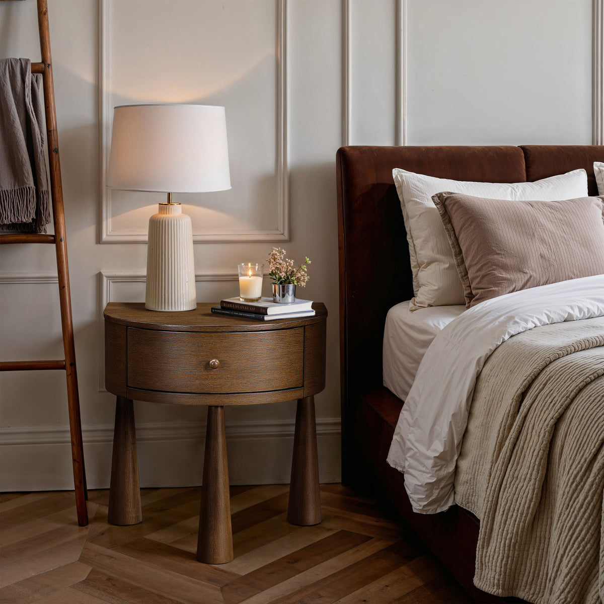 Oasis - Acacia Veneer And Solid Wood Night Stand