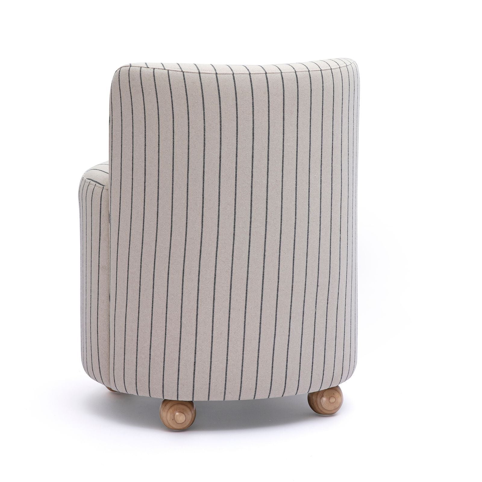 Hakuna - Striped Linen Desk Chair - Black / White
