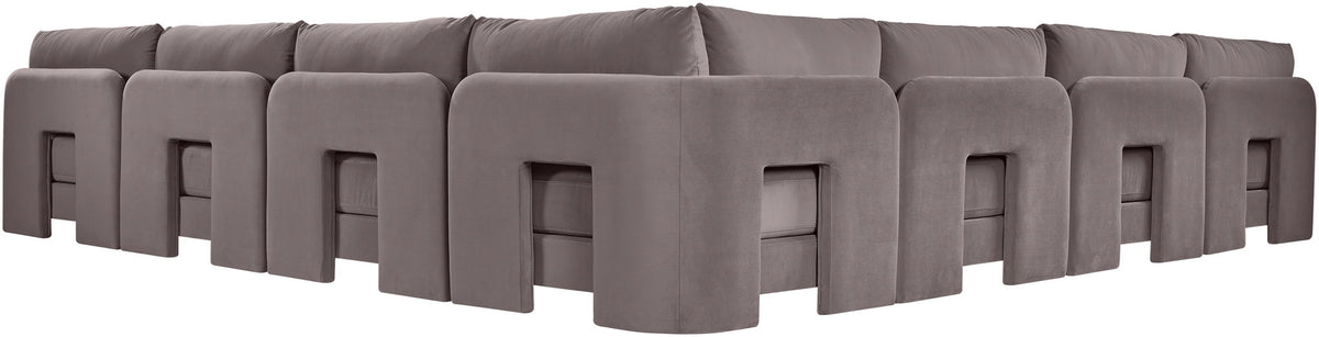 Hammond - Velvet Performance Fabric Upholstered 7 Piece Armless Sectional