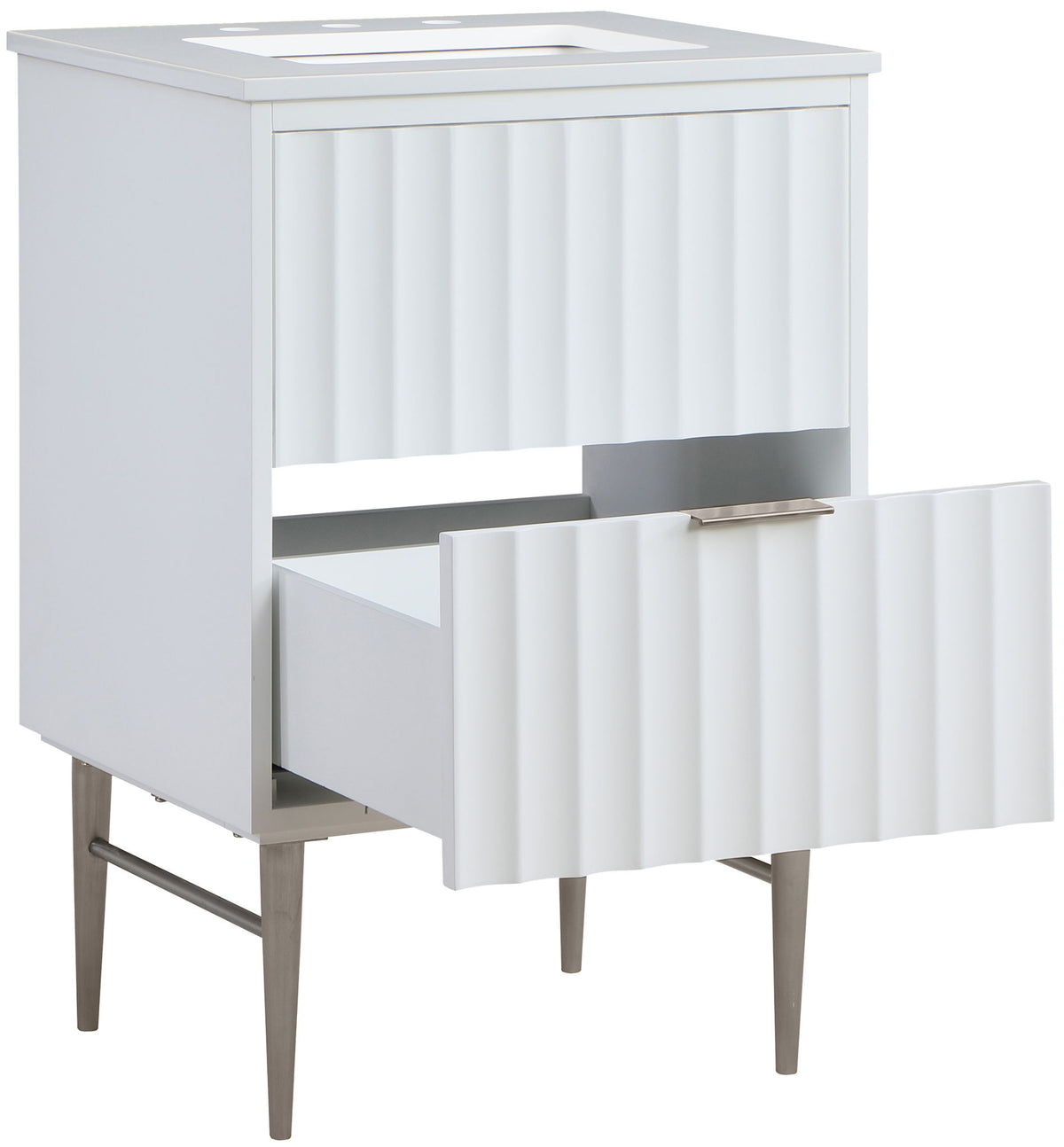 Modernist - Bathroom Vanity With Chrome Legs