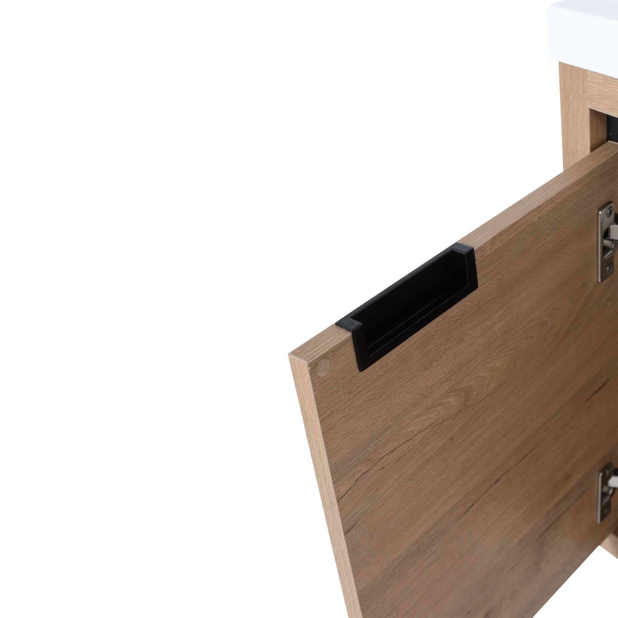 Modern Floating Bathroom Vanity Cabinet With Resin Sink Soft Close Doors And Drawer - Imitative Oak