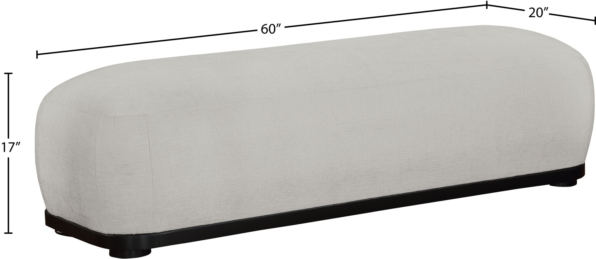 Calum - Bench - Black Frame