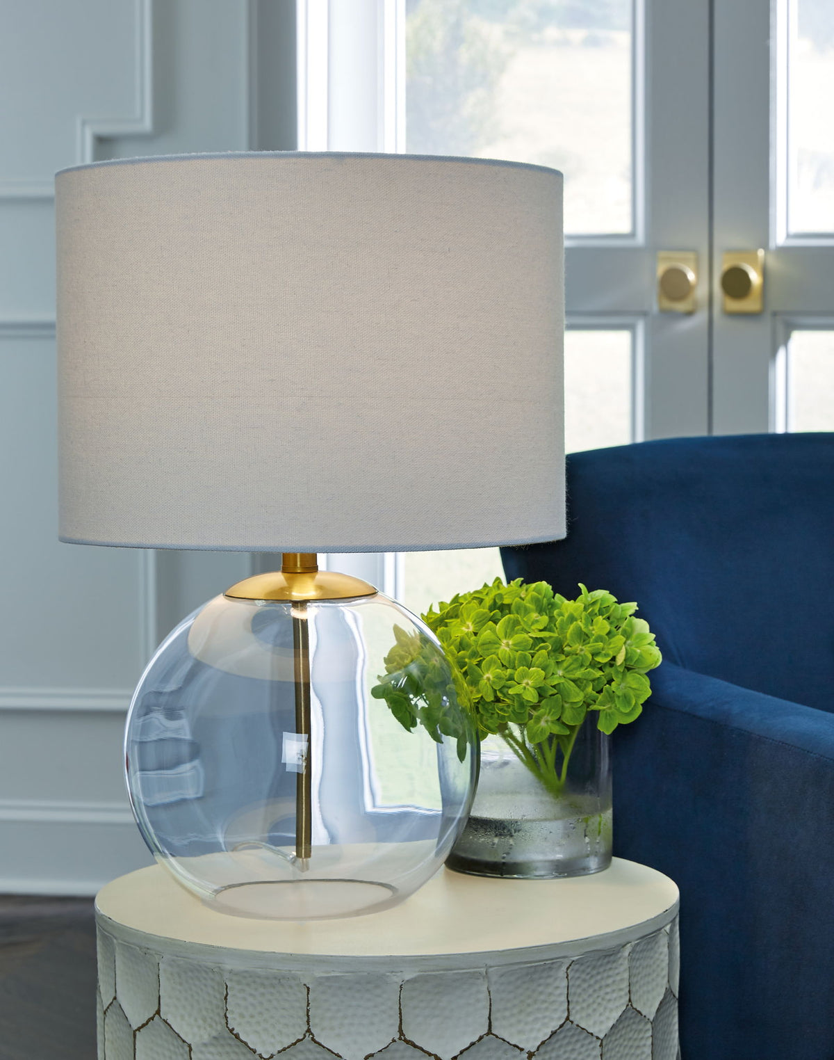 Samder - Glass Table Lamp - White