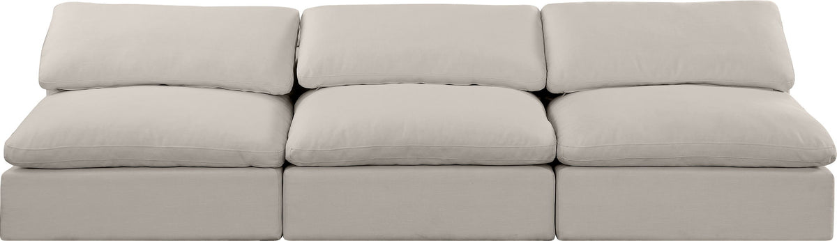 Comfy - Linen Modular Armless Sofa 3 Seats