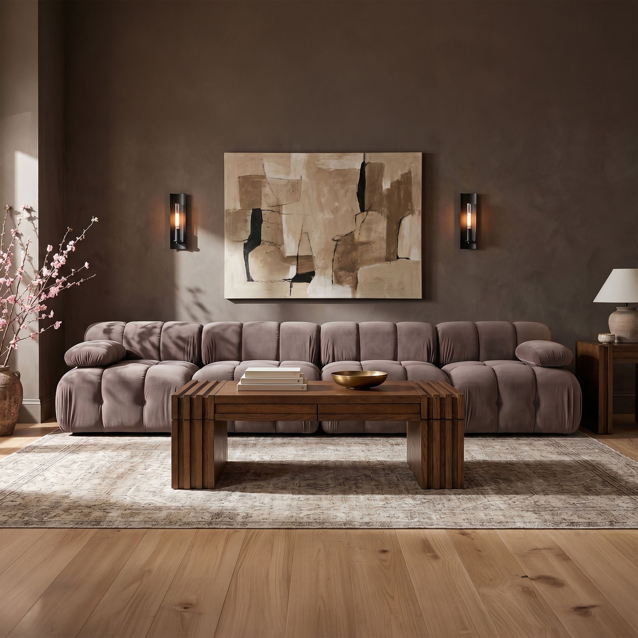Orin - Velvet 4 Piece Modular Sofa