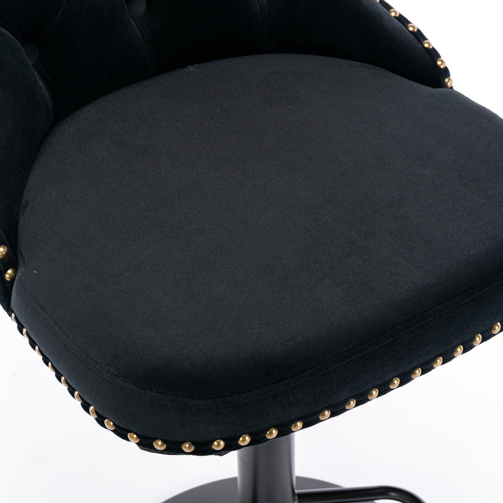 Swivel Barstools Adjusatble Seat Height, Modern Upholstered Bar Stools With Backs Comfortable Tufted For Home Pub And Kitchen Island (Set of 2)