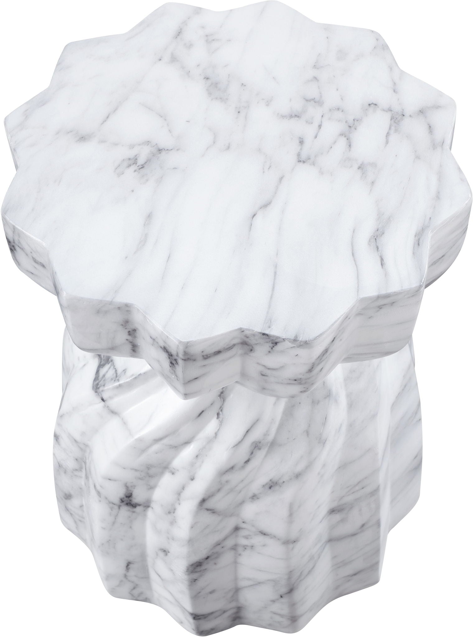 Caserta - Marble Finish Concrete End Table