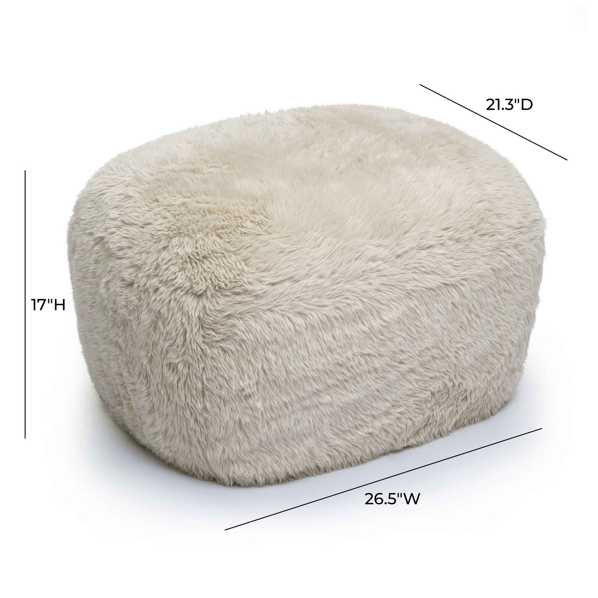 Britt - Vegan Shearling Ottoman