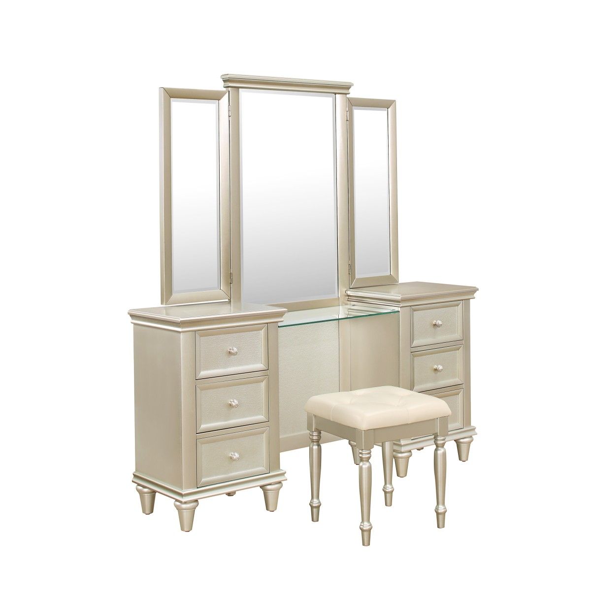 Celandine - Vanity Stool - Off-White