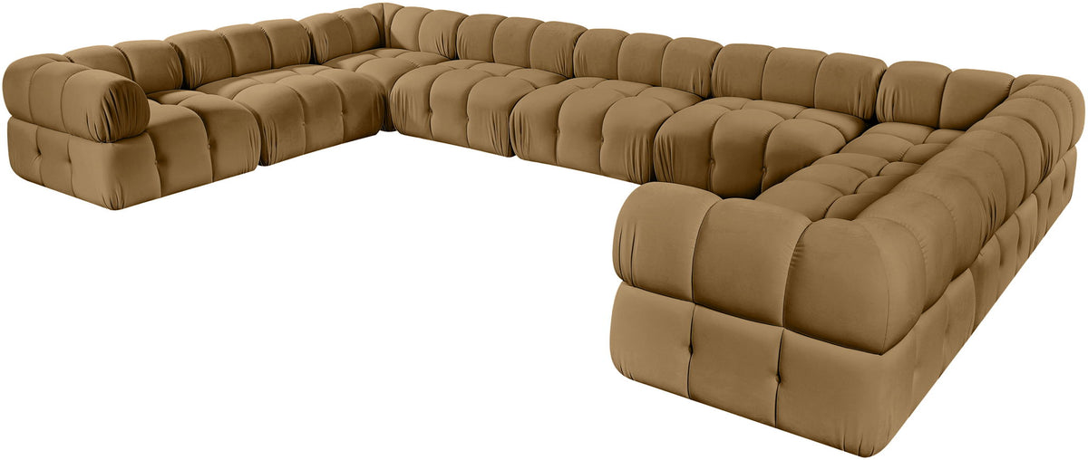 Orin - Velvet Performance Fabric Upholstered 9 Piece Sectional
