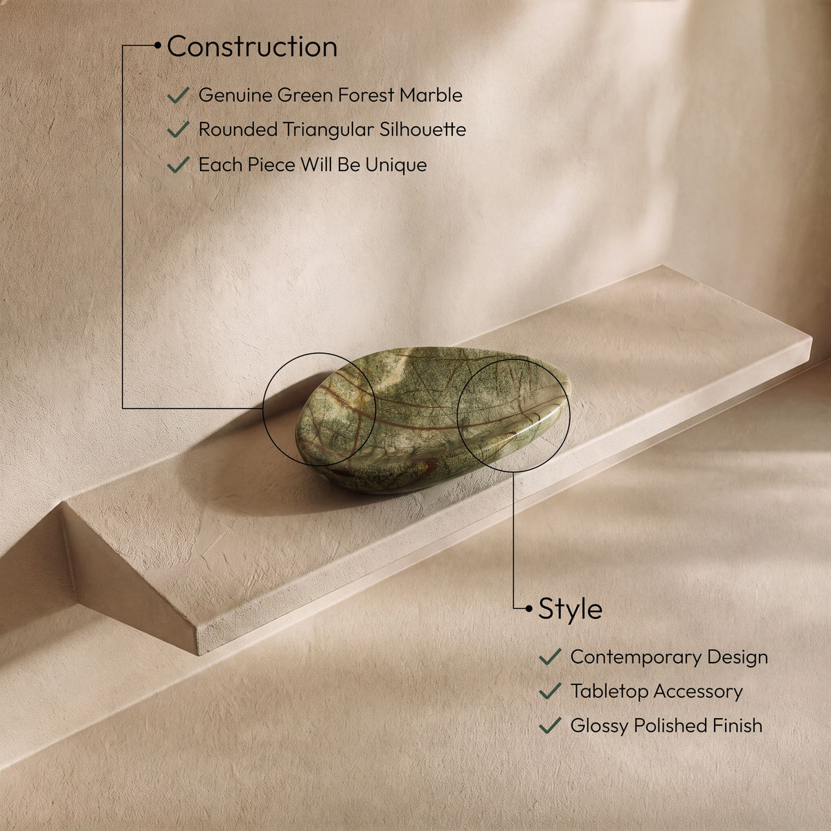 Whelan - Genuine Marble Bowl