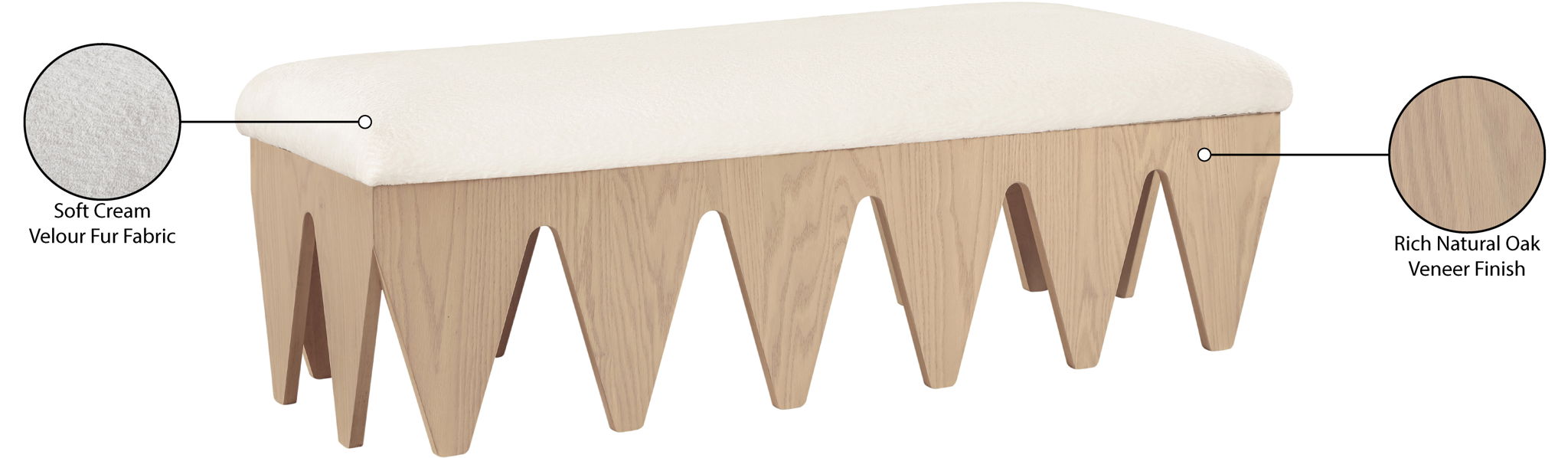 Altair - Bench - Light Brown Base