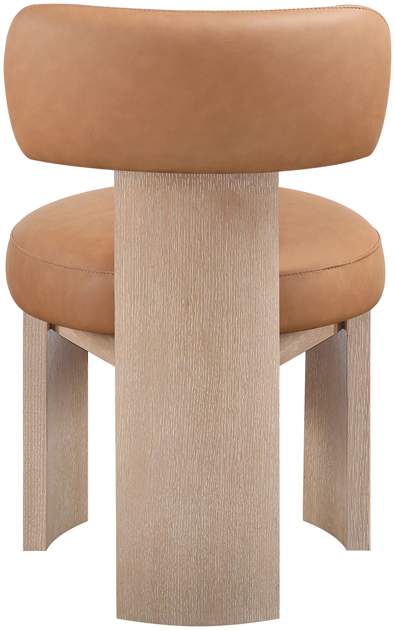 Atelier - Vegan Leather Upholstered Dining Chair (Set of 2) - Painted Natural Frame