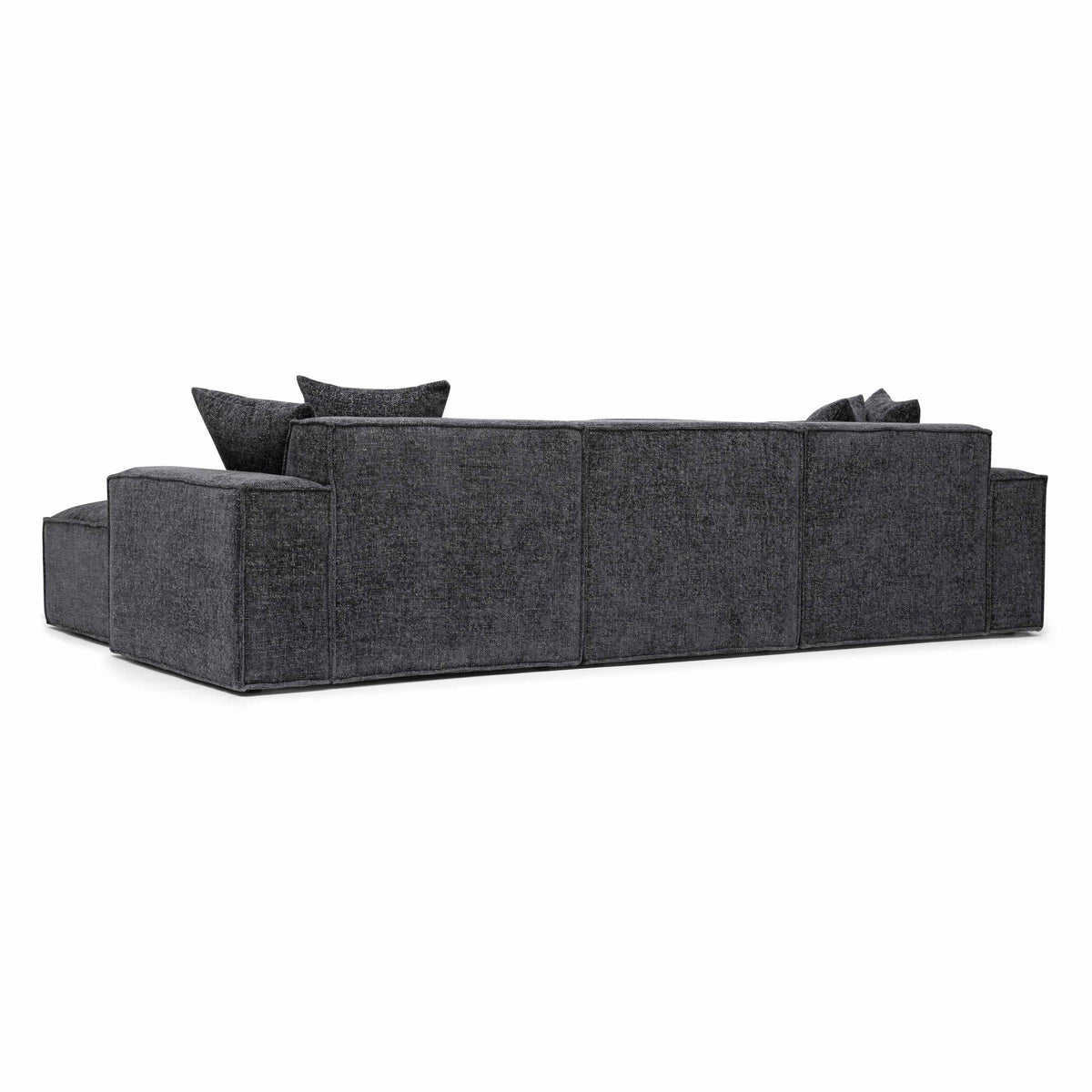 Mindy White Chenille Basketweave Modular Sectional