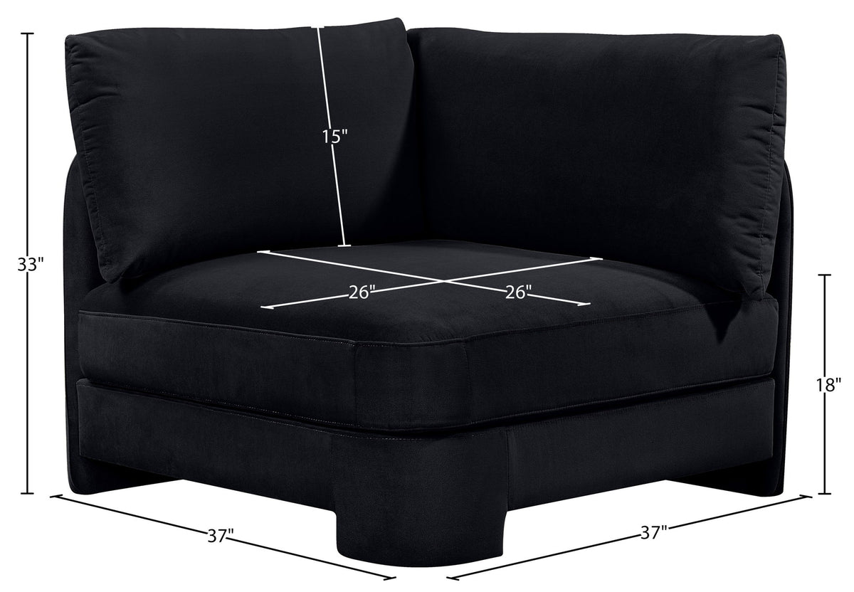 Hammond - Velvet Performance Fabric Upholstered Corner Chair