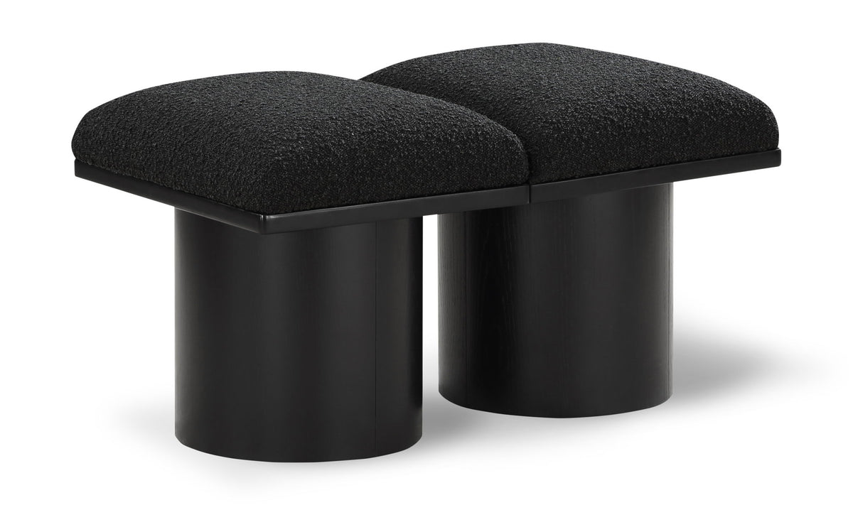 Pavilion - 2 Piece Modular Bench With Black Base
