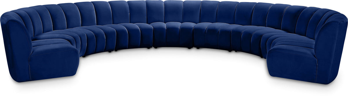 Infinity - 9 Piece Velvet Modular Sectional