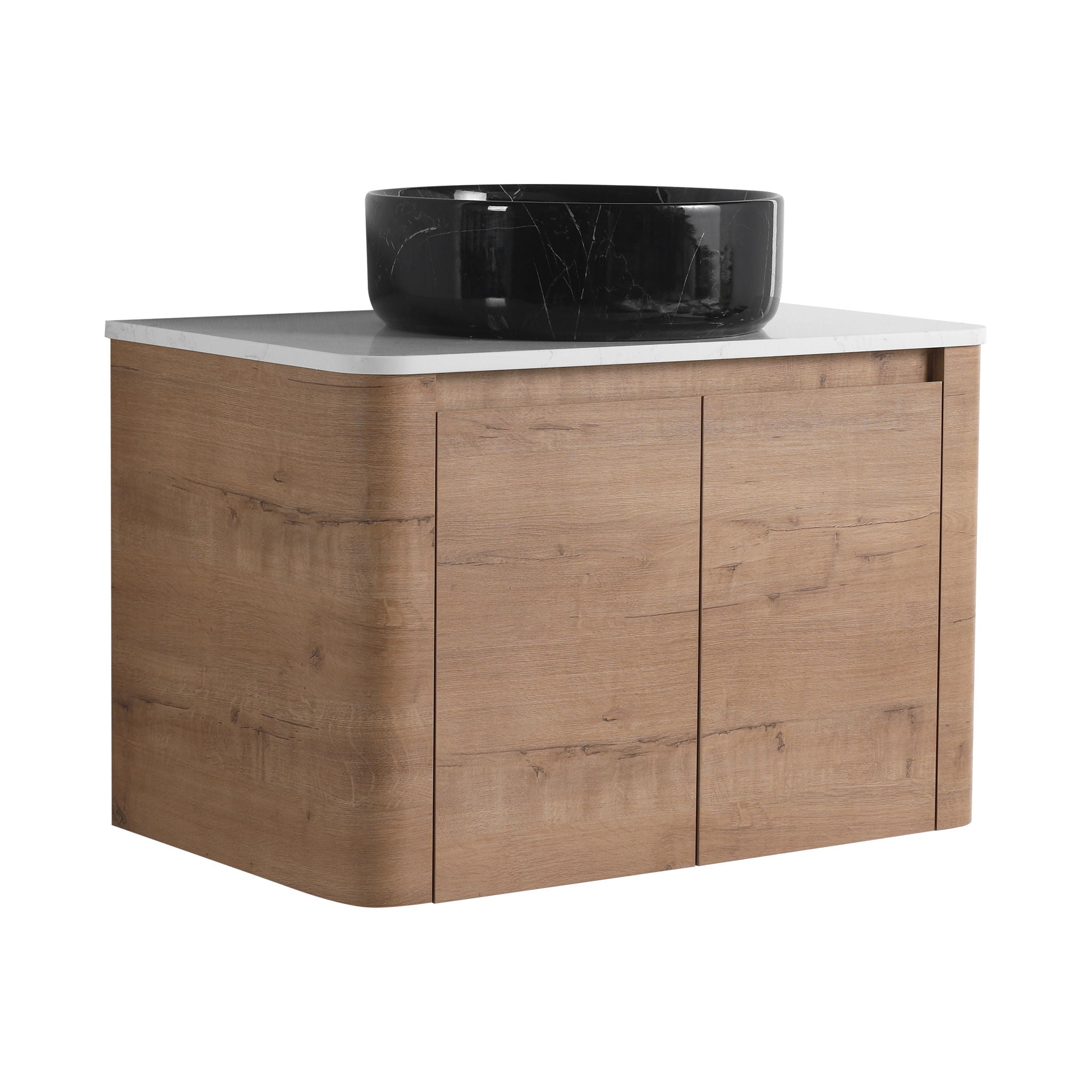 Wall Mounted Bathroom Vanity With Art Sink & 1 Soft Close Door