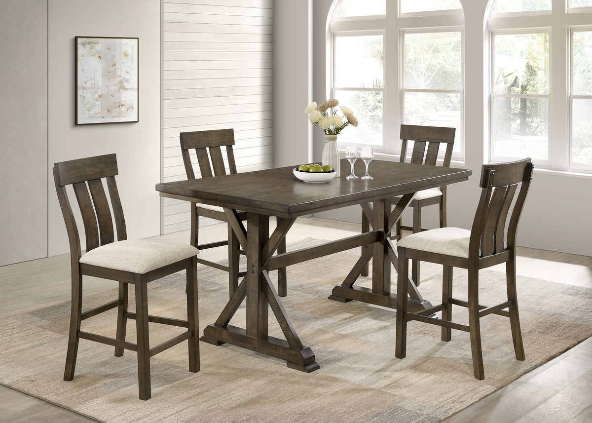 Lloyd Brown/Oat Counter Height Chair, Set of 2