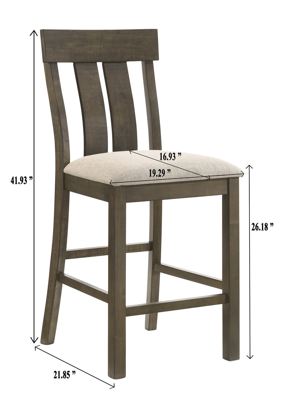 Lloyd Brown/Oat Counter Height Chair, Set of 2