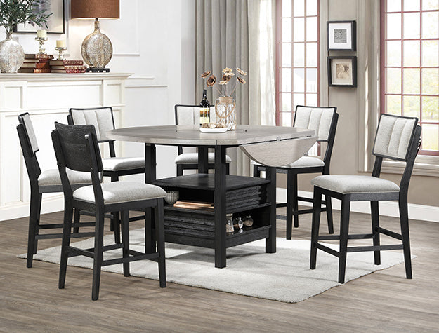 Cline Light Gray Counter Height Dining Chair, Set of 2