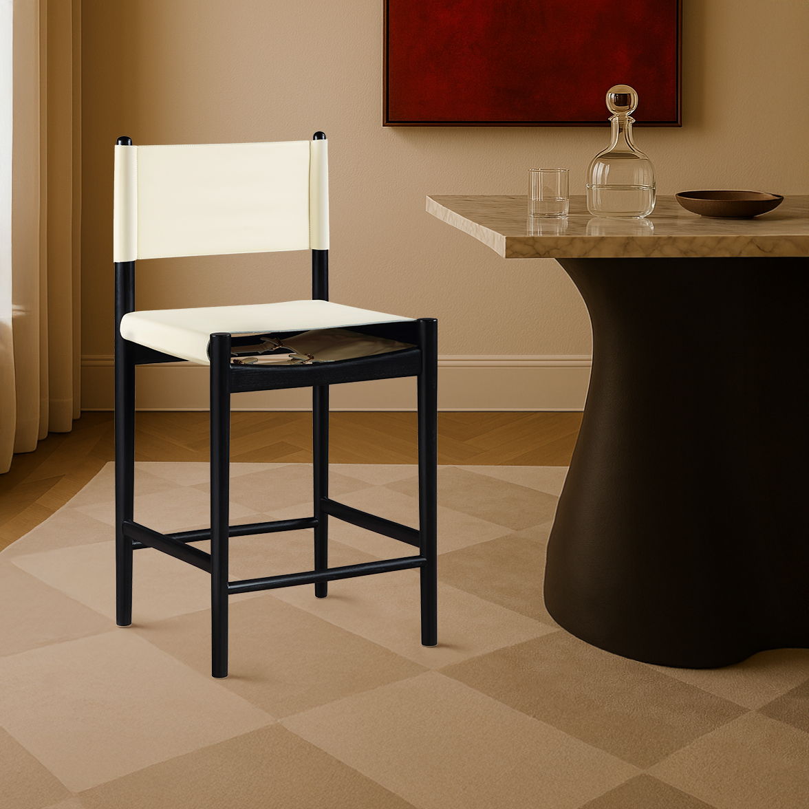 Rawlins - Counter Stool - Black Frame