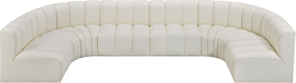 Arc - Faux Leather Modular U-Shaped Sectional