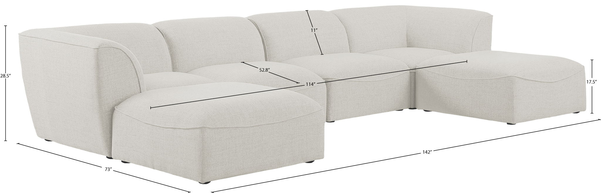 Miramar - 6 Piece Modular Sectional