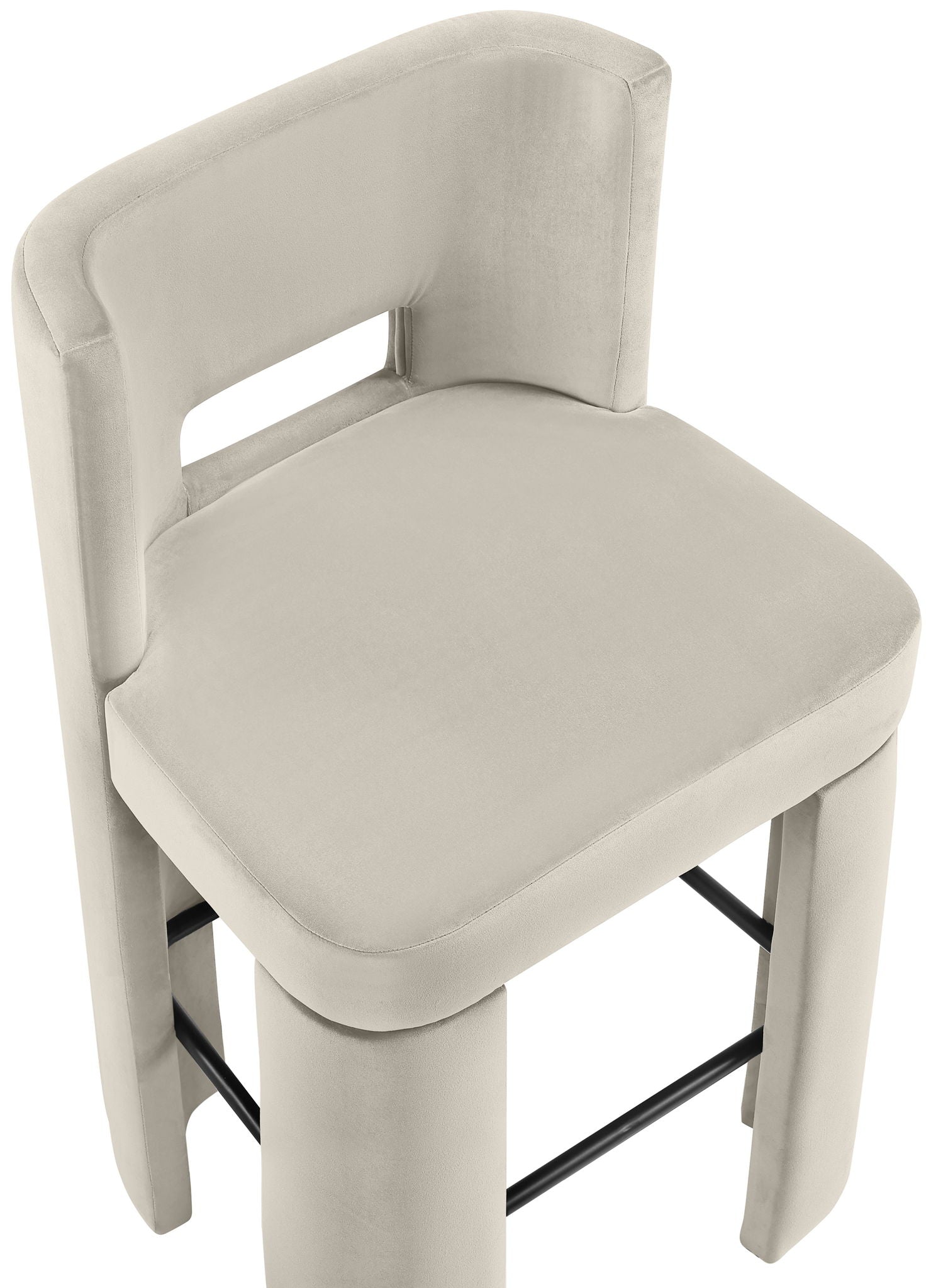 Zuno - Velvet Performance Fabric Upholstered Bar Stool (Set of 2)