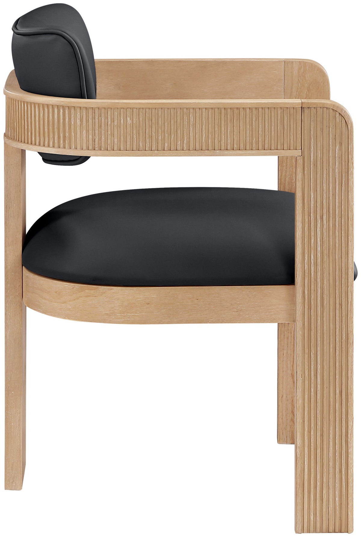 Sacha - Vegan Leather Upholstered Dining Chair With Natural Base (Set of 2)