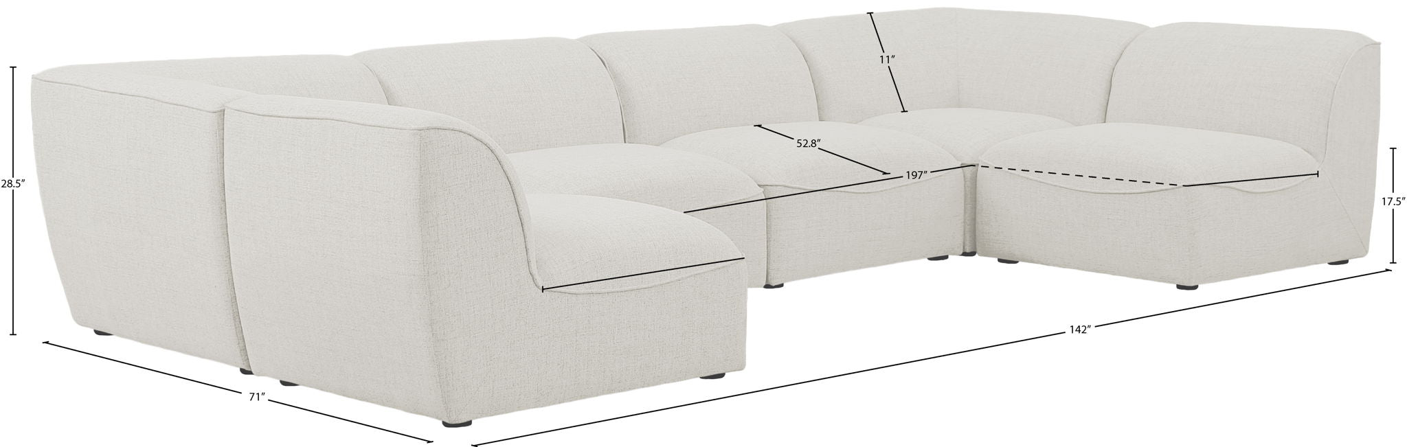 Miramar - 6 Piece Modular Sectional