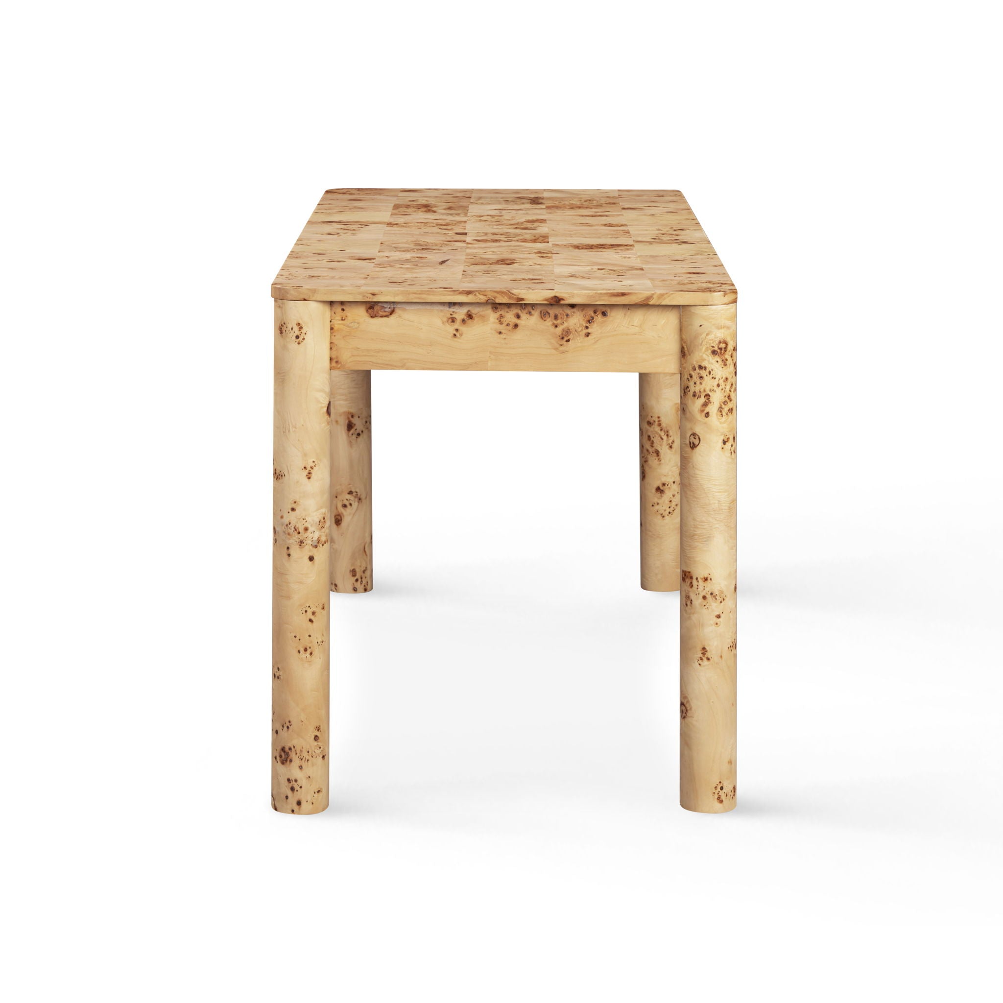 Berri - Burl 3-Drawer Work Desk - Natural