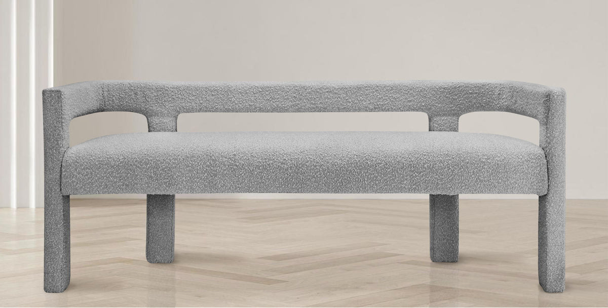Athena - Boucle Fabric Bench