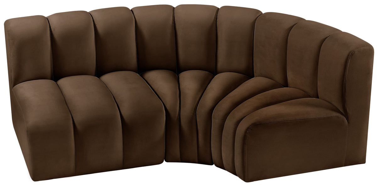 Arc - Velvet 3 Piece Sofa