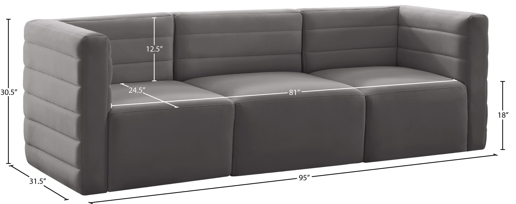 Quincy - Modular 3 Seat Sofa