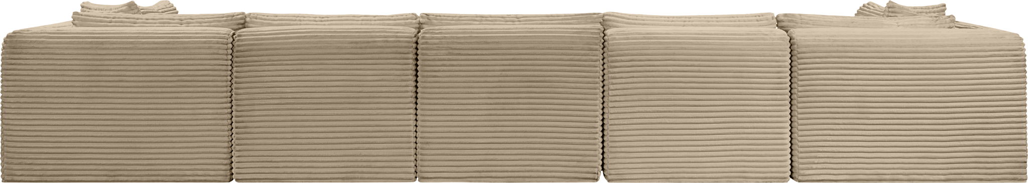 Shaggy - Fabric 7 Piece Modular U-Shaped Armless Sectional