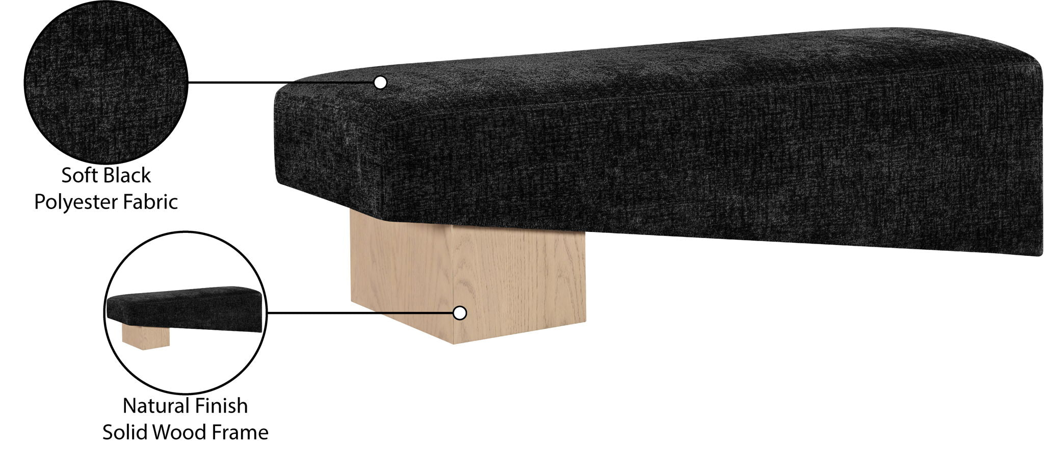 Alora - Bench - Light Brown Base