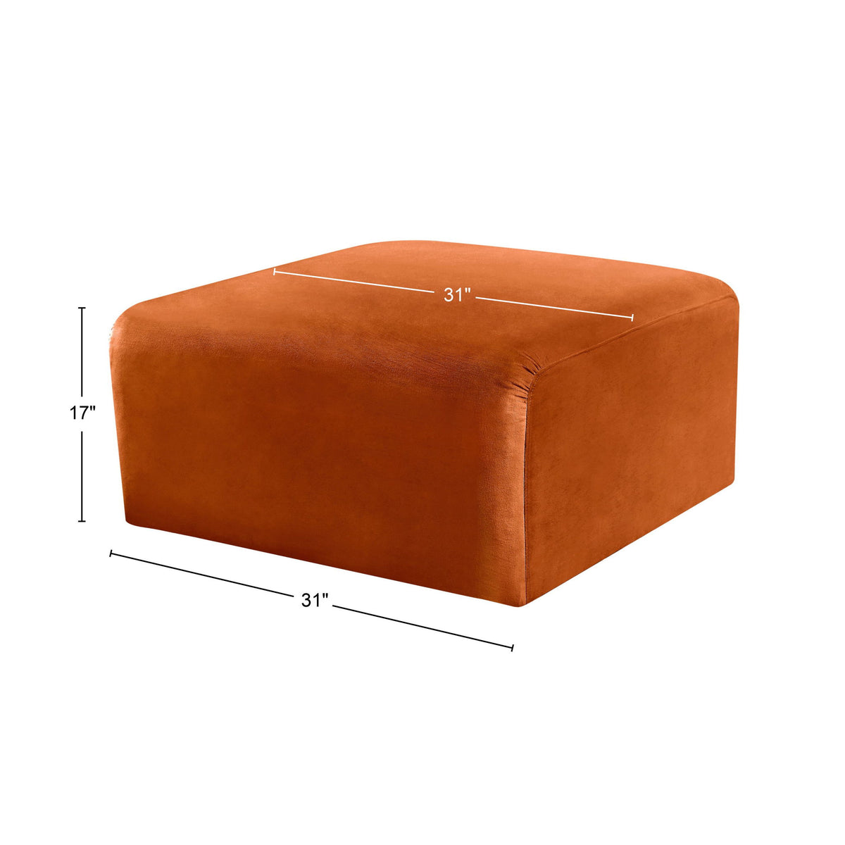 Arc - Velvet Ottoman