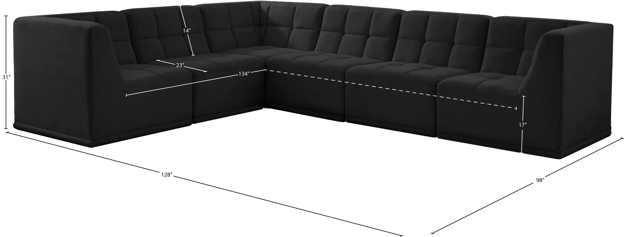 Relax - 6 Piece Modular Sectional