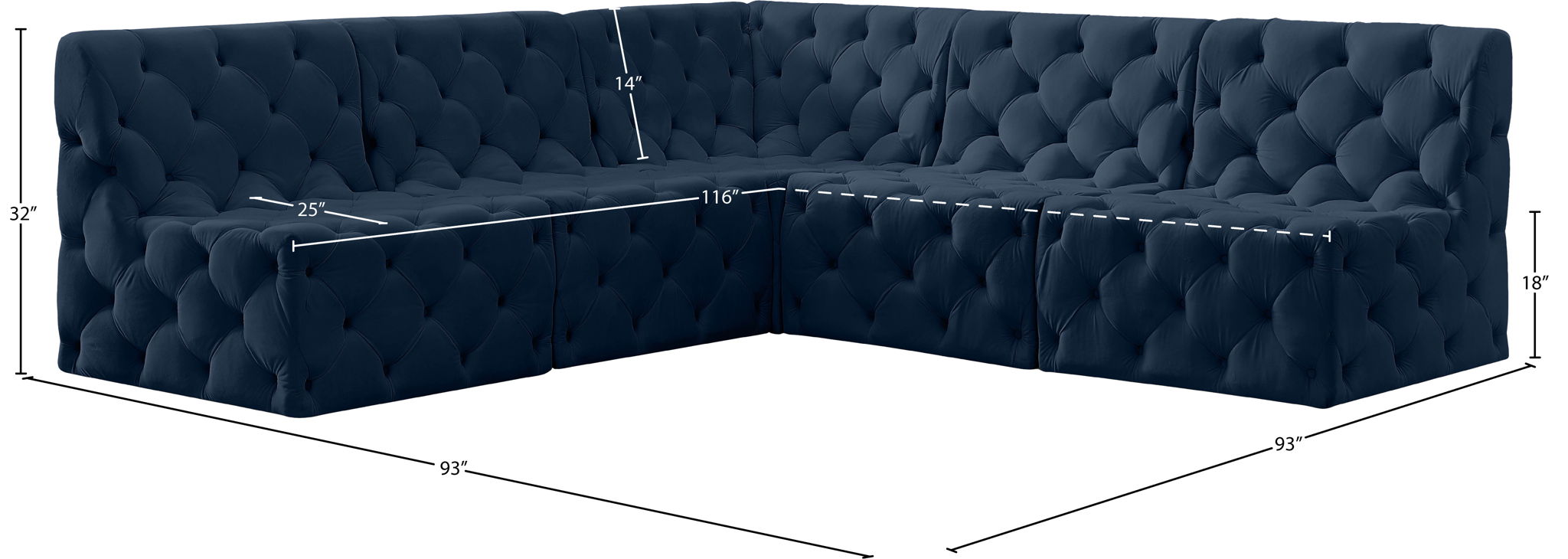 Tuft - 5 Piece Modular Sectional