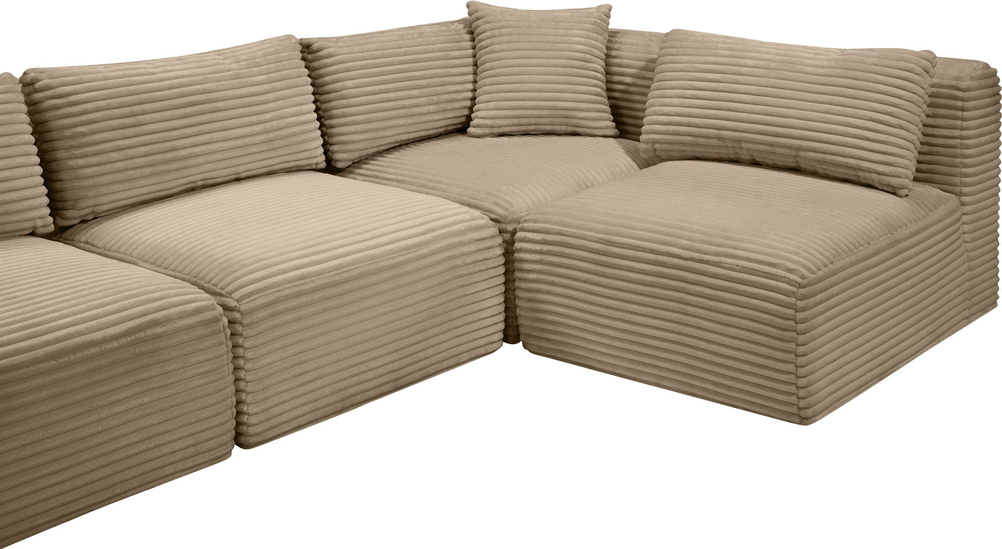 Shaggy - Fabric 6 Piece Modular U-Shaped Sectional
