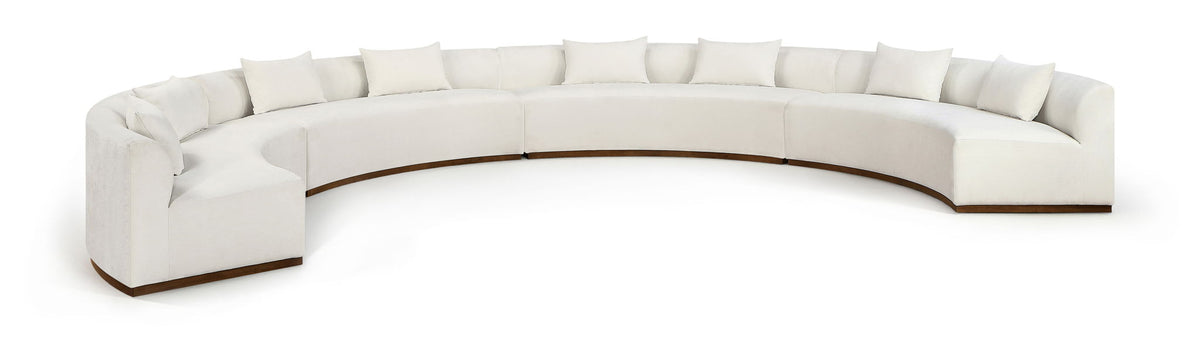 Avanti - Chenille Fabric Upholstered 4 Piece Modular Sectional
