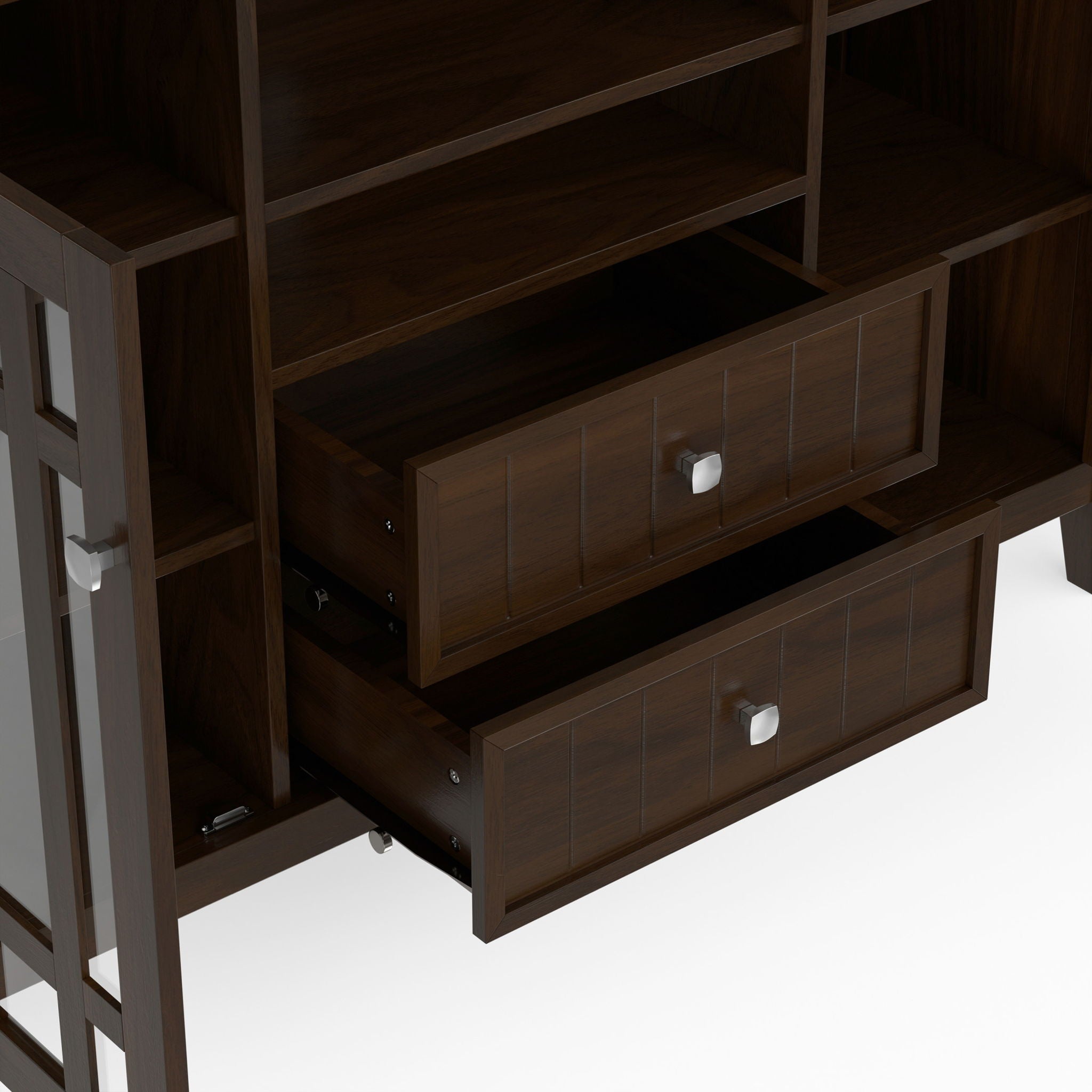 Bedford - Tall TV Media Stand - Dark Tobacco Brown