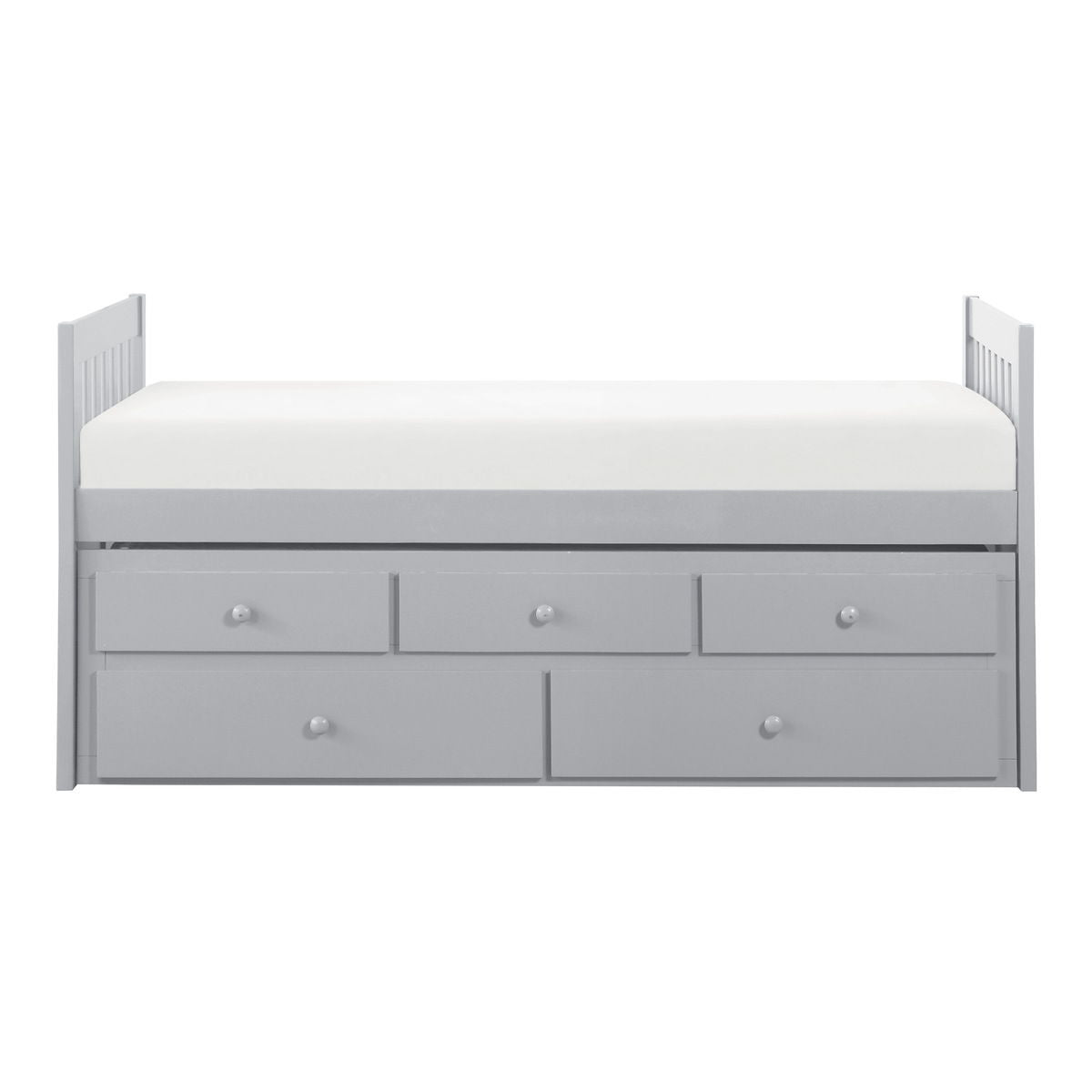 Orion - Twin / Twin Trundle Bed - Gray