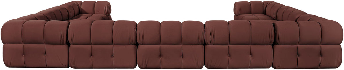 Orin - Velvet Performance Fabric Upholstered 9 Piece Sectional