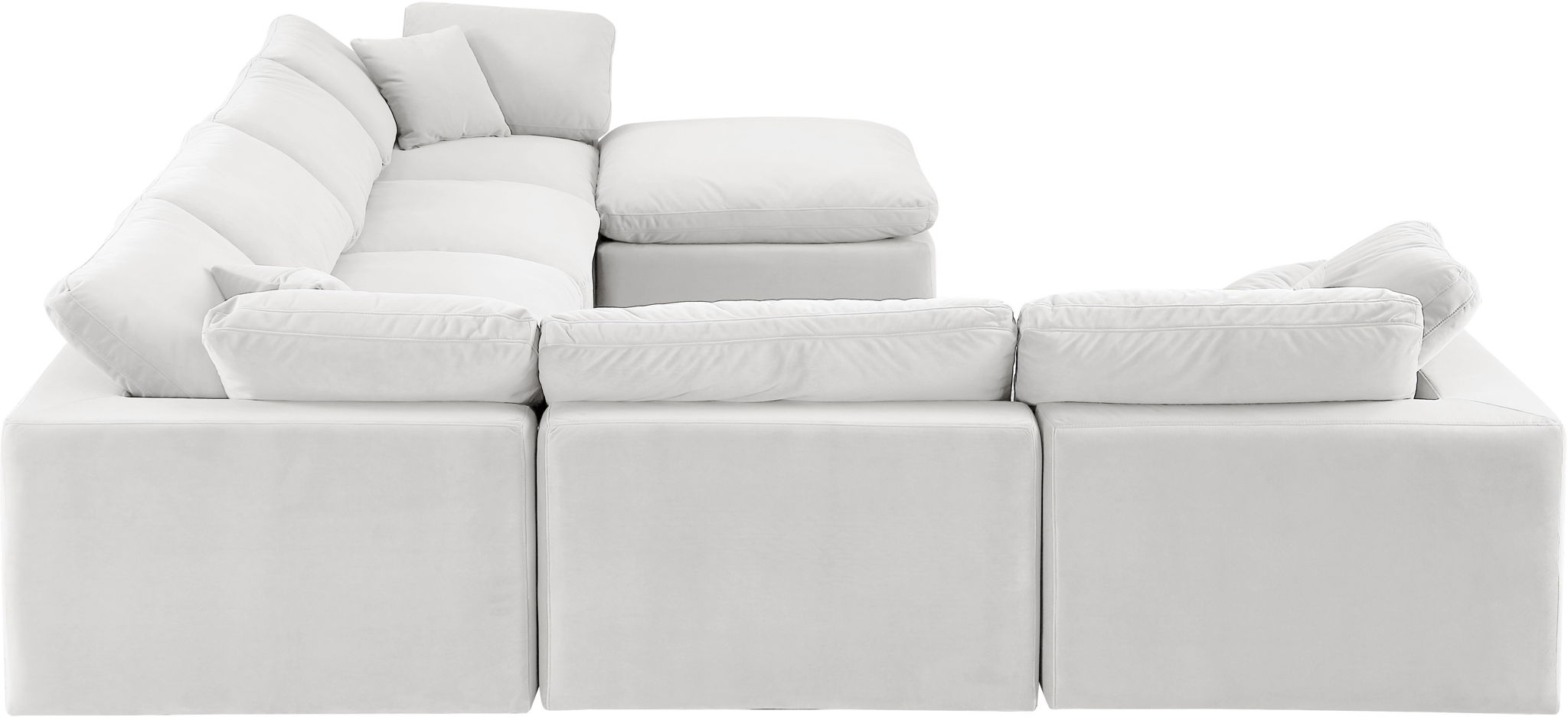 Comfy - 7 Piece Velvet Modular Sectional With Chaise