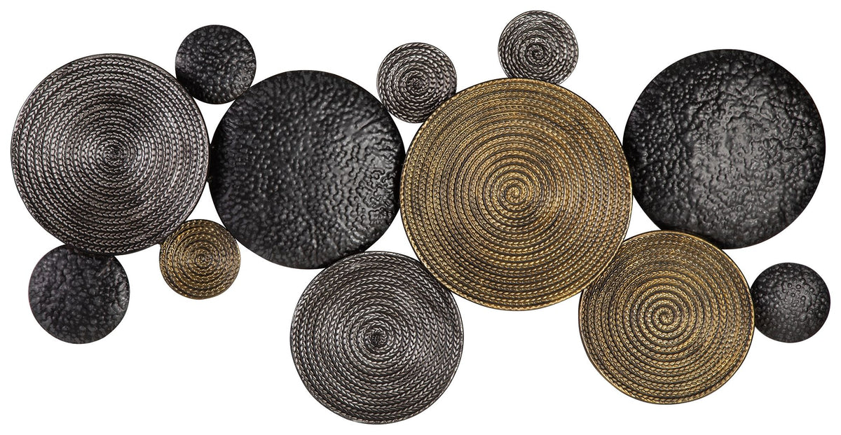 Emsley - Wall Decor - Metallic / Black / Gray