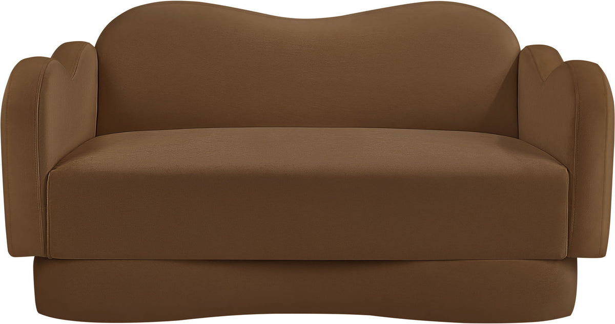 Bloom - Velvet Loveseat - Saddle