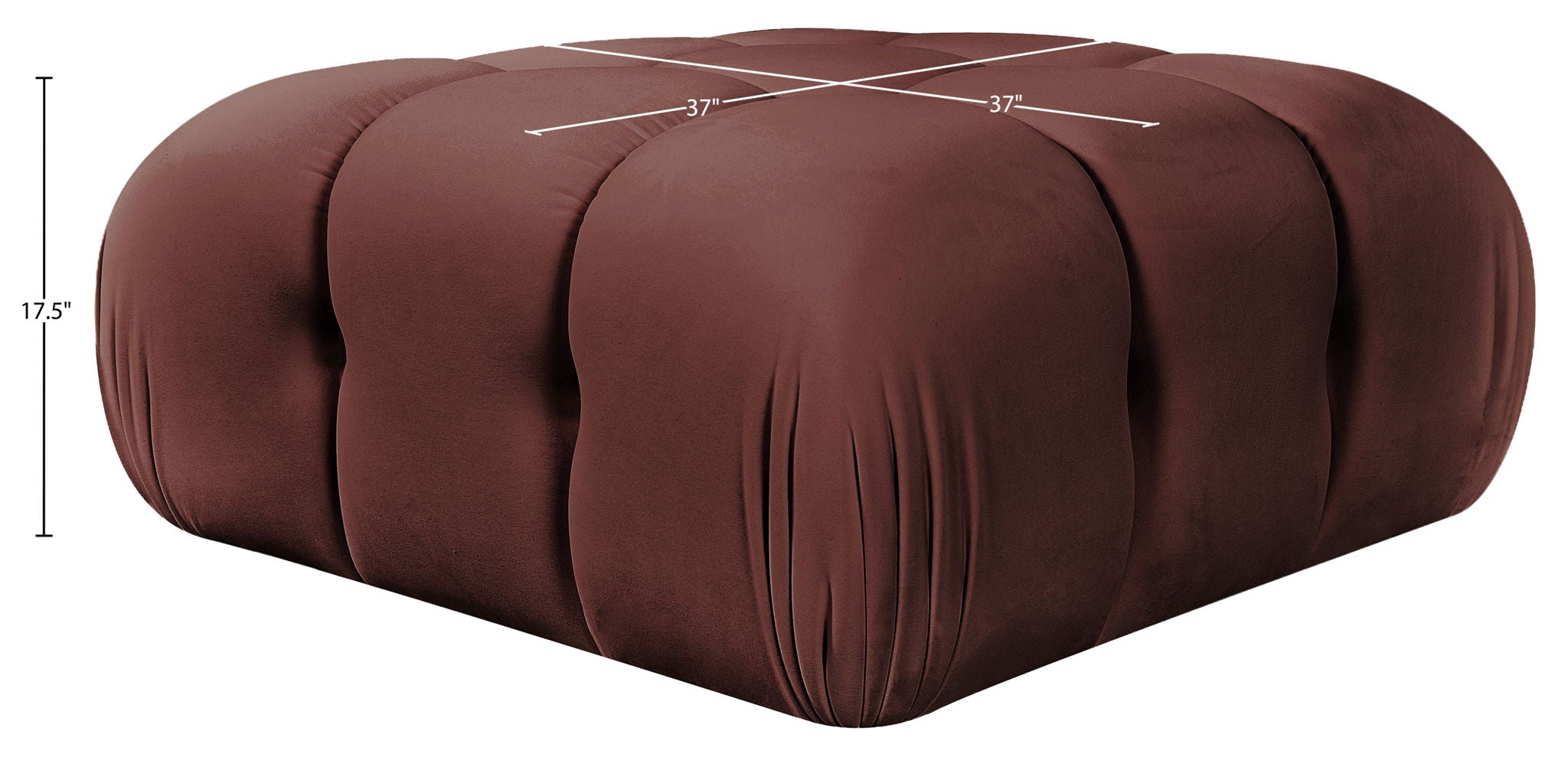 Orin - Velvet Performance Fabric Upholstered Modular Ottoman